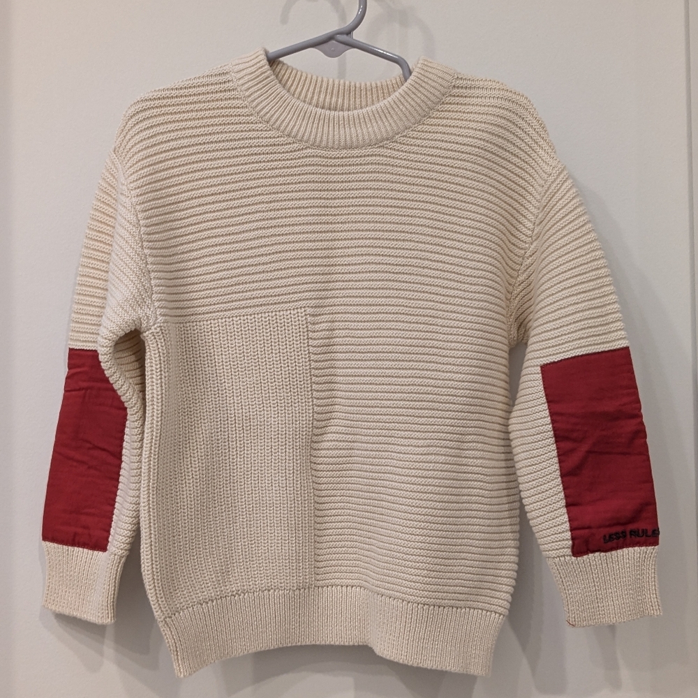 Zara boys white knit sweater